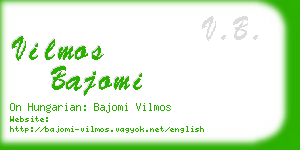 vilmos bajomi business card